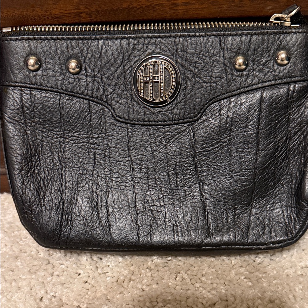 Harley-Davidson Black Leather Clutch